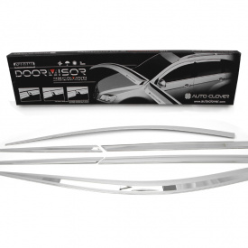 Дефлекторы Auto Clover C503 - хромированные 6 шт на Hyundai Santa Fe 3 (DM)